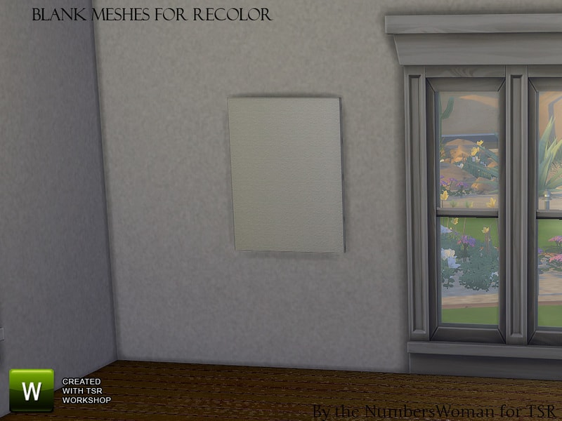 Blank Meshes Large Canvas Sims 4 Mod Download Free