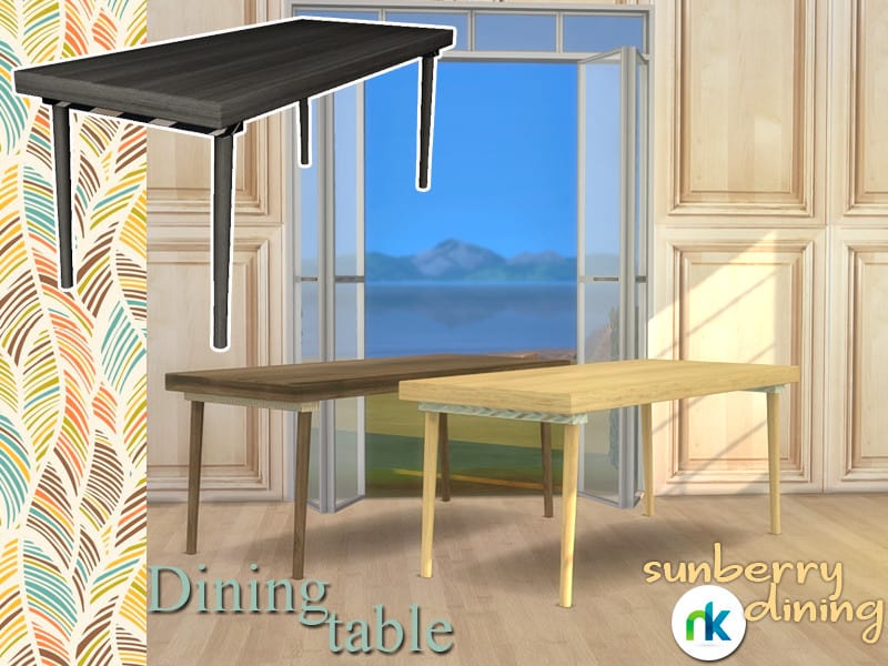 Nikadema Sunberry Dining Table Sims 4 Mod Download Free