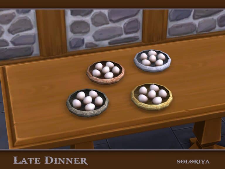 Late Dinner Eggs Sims 4 Mod Download Free