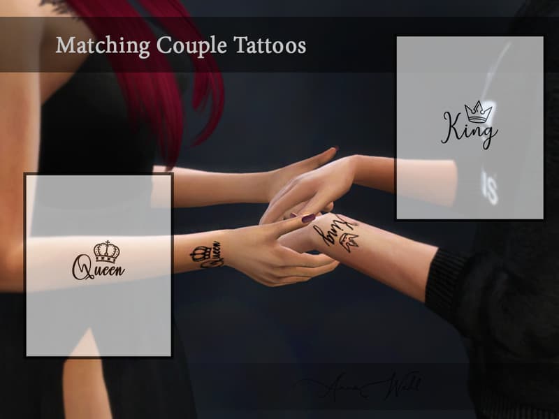 King and Queen, Couples Tattoo