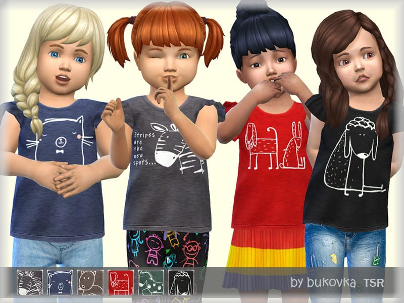 TShirt Animal Sims 4 Mod Download Free