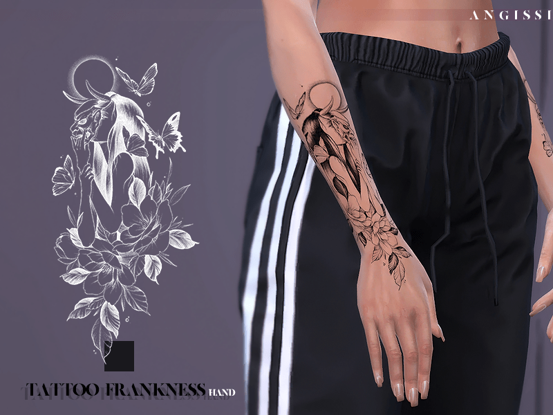 Tattoo Frankness Hand Sims 4 Mod Download Free