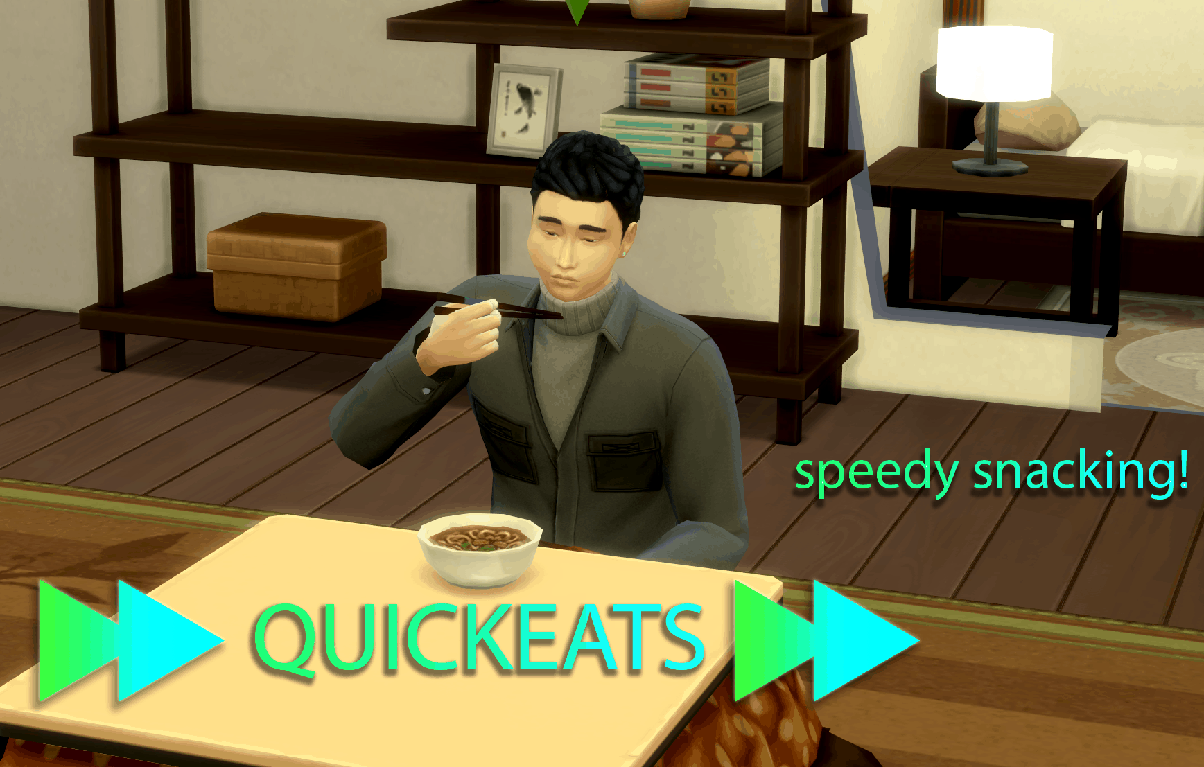 QuickEats by MIKYA Eat and Drink Faster Sims 4 Mod Download Free