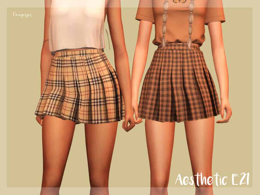 Checkered skirt sims 4 cc hotsell