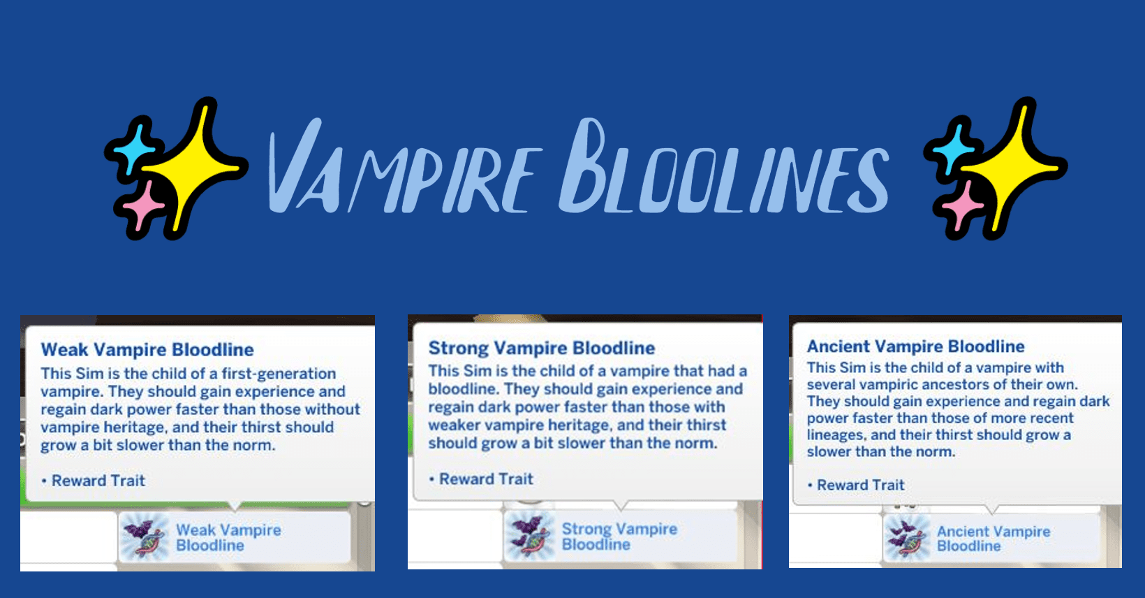 Mod The Sims - Vampire Cheats Simplified