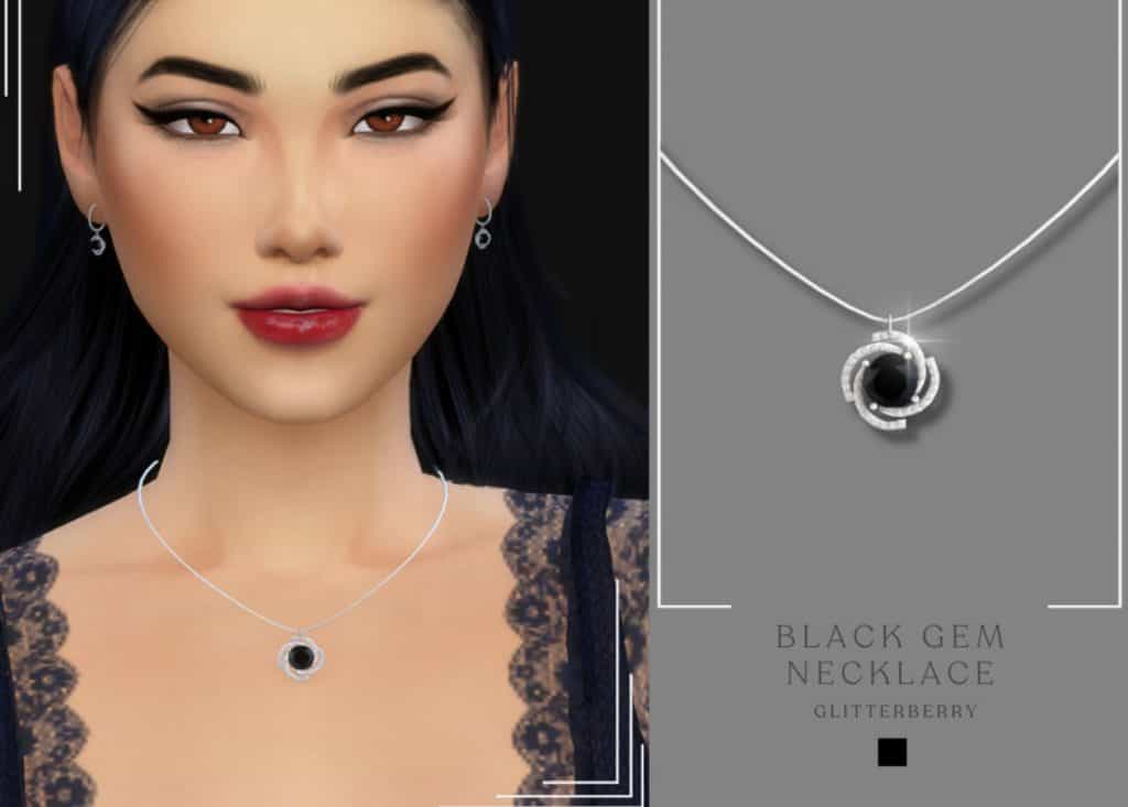 Black Gemstone Necklace Sims 4 Mod Download Free