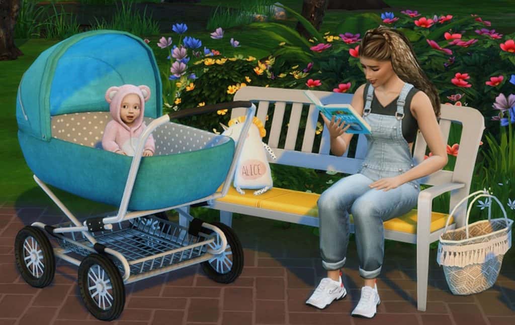 Infant crib Stroller Sims 4 Mod Download Free