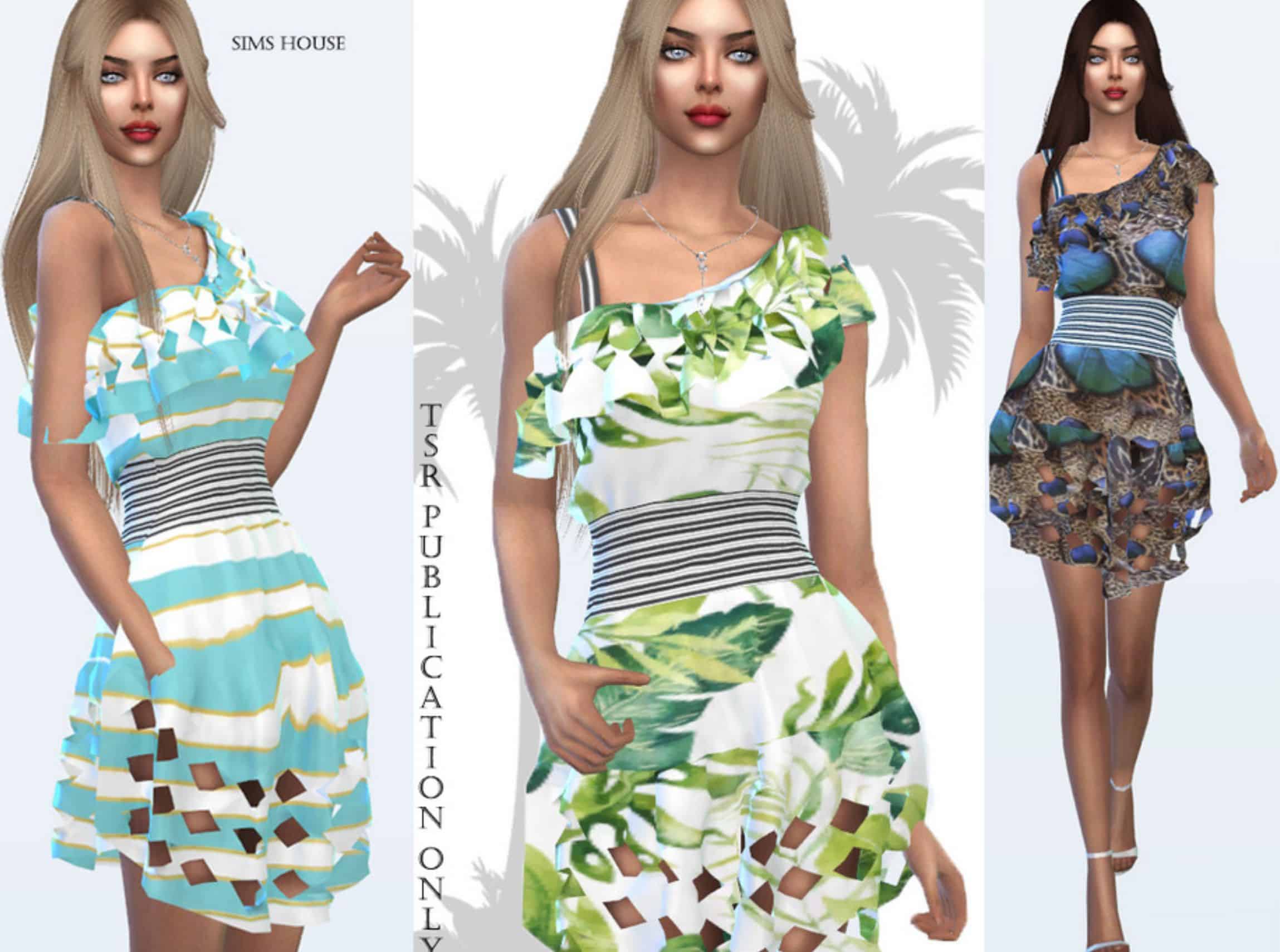 Tropics Dress - Sims 4 Mod Download Free